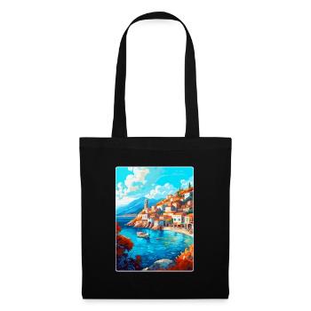 Hydra Greece Vintage Travel Poster WPA Souvenir - Tote Bag - black - Front