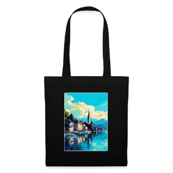 Bregenz Autriche Affiche de voyage vintage souvenir WPA - Sac en tissu - noir - Devant