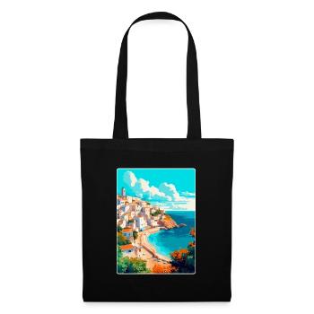 Ibiza Spanien Vintage Reise Poster WPA Kunst Souvenir - Stoffbeutel - Schwarz - Vorne