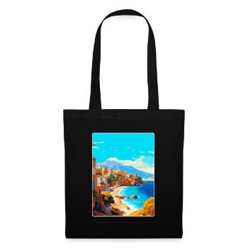 Crète Grèce Affiche de voyage vintage WPA Souvenir - Sac en tissu - noir - Devant