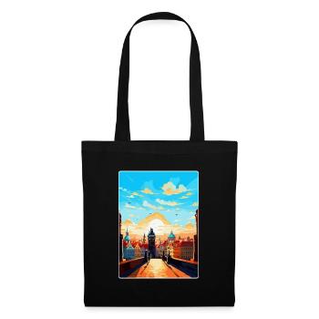 Prague Czech Republic Vintage Travel Poster WPA - Tote Bag - black - Front