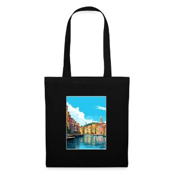 Palau Italien Vintage Reiseposter WPA Souvenir - Stoffbeutel - Schwarz - Vorne