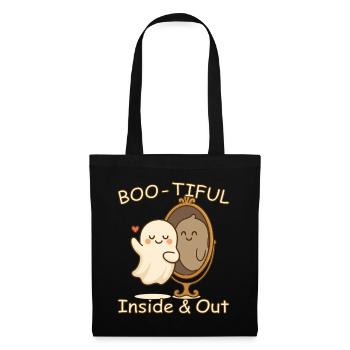 Boo-tiful Ghost – Halloween Self Love Design - Stoffbeutel - Schwarz - Vorne