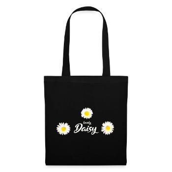 Gänseblümchen Gänseblume Frühling - Stoffbeutel - Schwarz - Vorne