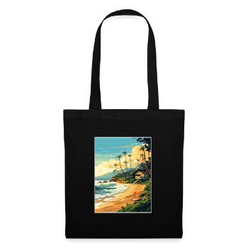 North Shore Hawaii Vintage Reiseposter Souvenir - Stoffbeutel - Schwarz - Vorne