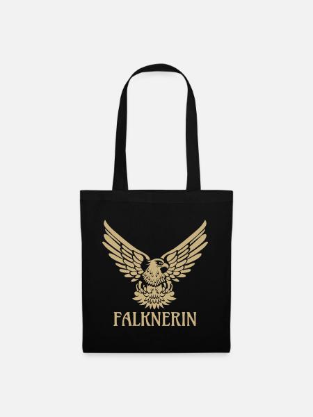 Falknerin Falke Adler Greifvogel Falknerei Falkner - Stoffbeutel - Schwarz