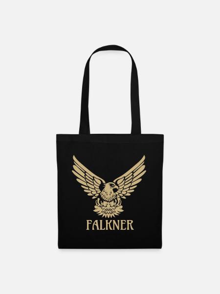 Falkner Falke Adler Greifvogel Falknerei Geschenk - Stoffbeutel - Schwarz
