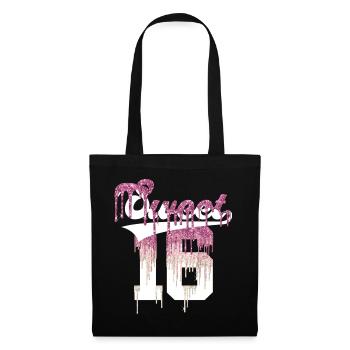 SWEET 16 FINALLY 16. GEBURTSTAG - Stoffbeutel - Schwarz - Vorne