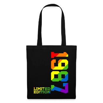 FIERTÉ QUEER IREN-CIEL 39E ANNIVERSAIRE DE L’ENVERGURE LGBTQ 1987 - Sac en tissu - noir - Devant