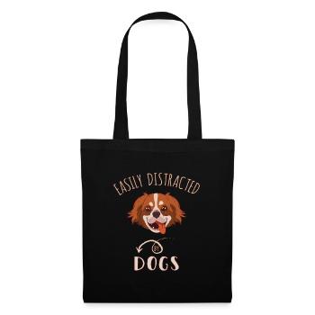 Easily Distracted By Dogs - Tote Bag - black - Front