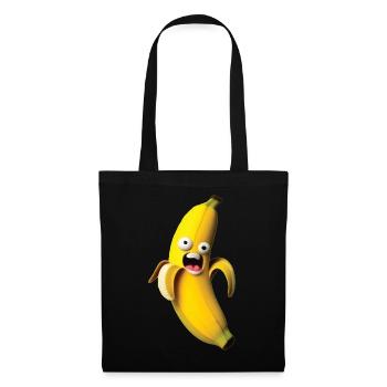 Expressive banana figure with a face - Tote Bag - black - Front