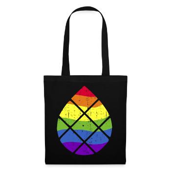 Augsburg Zirbelnuss LGBT LGBTQPlus - Stoffbeutel - Schwarz - Vorne