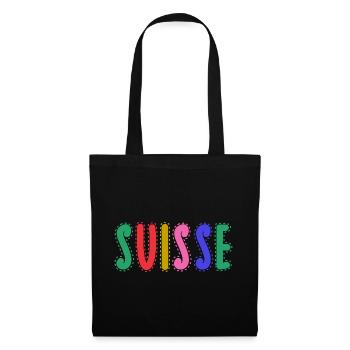SUISSE. PAYS - Sac en tissu - noir - Devant