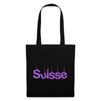 SUISSE. PAYS. GENEVE. SUISSE. HUMOUR - Sac en tissu - noir - Devant