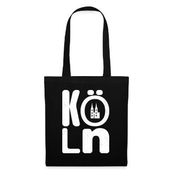 Kölner Design Karneval Souvenir Fasching Köln - Stoffbeutel - Schwarz - Vorne