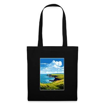 Das Lizard Peninsula Cornwall Reiseposter - Stoffbeutel - Schwarz - Vorne