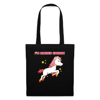 I'm Limited Edition Unicorn Einhorn Besonders - Stoffbeutel - Schwarz - Vorne