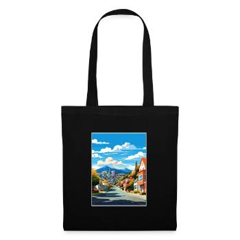 Wellington Neuseeland Vintage Reiseposter WPA - Stoffbeutel - Schwarz - Vorne