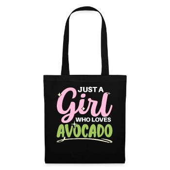 Nur ein Mädchen, das Avocado liebt Liebhaber Guaca - Stoffbeutel - Schwarz - Vorne