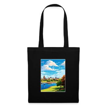 Adelaide Australien Vintage Reiseposter Souvenir - Stoffbeutel - Schwarz - Vorne