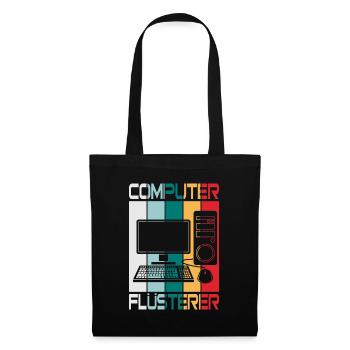 Computer Flüsterer - Stoffbeutel - Schwarz - Vorne