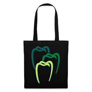 Zahn 4 Zahnarzt Dental Dentist - Stoffbeutel - Schwarz - Vorne