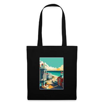 Brighton Pier Seascape Uk Vintage Reiseposter - Stoffbeutel - Schwarz - Vorne