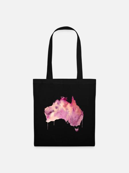 Australien Pink - Stoffbeutel - Schwarz