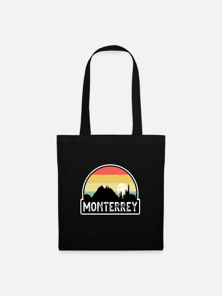 Monterrey Mexiko Flagge Skyline Reisesouvenir - Stoffbeutel - Schwarz