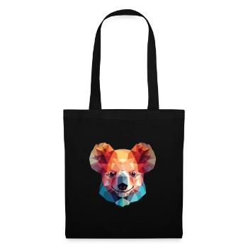 Koala buntes Aquarell Tier Haustier Illustration - Stoffbeutel - Schwarz - Vorne
