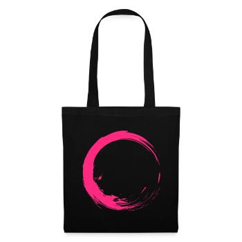 Kreis Design Bürste Pink Rosa Neu - Stoffbeutel - Schwarz - Vorne