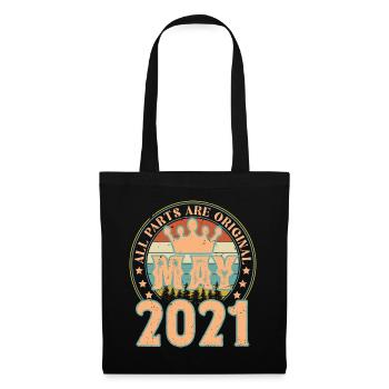 Mai 2021. Geburtstagsgeschenk im Mai 2021. Mai 2021 - Stoffbeutel - Schwarz - Vorne