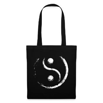 Yin and Yang Ausgleich - Stoffbeutel - Schwarz - Vorne