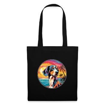 Treeing Walker Coonhound Hunderasse Bunt Cartoo - Stoffbeutel - Schwarz - Vorne