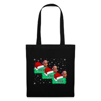 Ho Ho Ho Lebkuchenmännchen - Stoffbeutel - Schwarz - Vorne