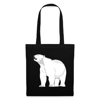 Polarbär Eisbär Nordpol - Stoffbeutel - Schwarz - Vorne