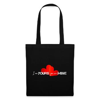 Valentine Happy Valentine - Stoffbeutel - Schwarz - Vorne