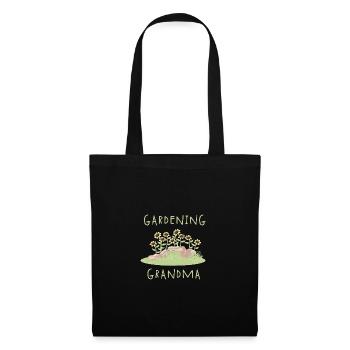 Gardening Grandma - Stoffbeutel - Schwarz - Vorne