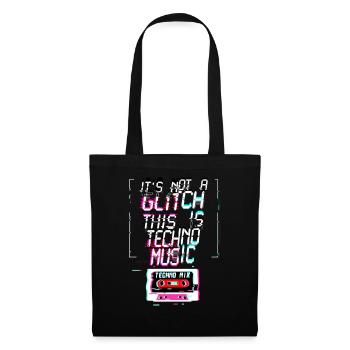 Backprint: Hardcore-Rave Musik 90er EDM DJ Rave - Stoffbeutel - Schwarz - Vorne