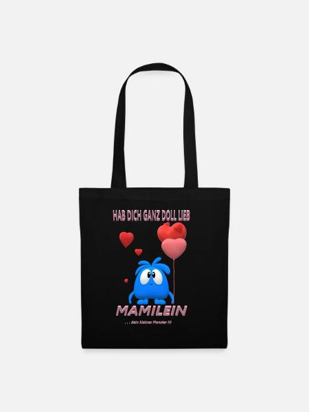 hab dich lieb mami - Stoffbeutel - Schwarz
