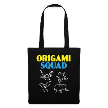 Origami Squad Papierkunst Origami Papier Japanisch - Stoffbeutel - Schwarz - Vorne