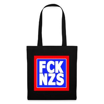 FCK NZS! Nie wieder! - Stoffbeutel - Schwarz - Vorne