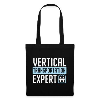 Vertikaler Transportexperte Es ist ein Auf und Ab - Stoffbeutel - Schwarz - Vorne