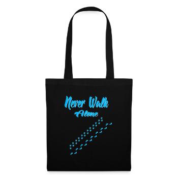 Never walk alone - Stoffbeutel - Schwarz - Vorne