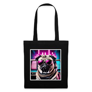 Cool Pug - Stoffbeutel - Schwarz - Vorne
