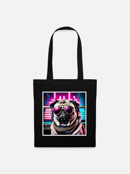 Cool Pug - Stoffbeutel - Schwarz
