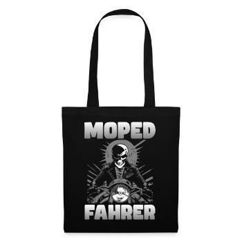Moped Fahrer - Stoffbeutel - Schwarz - Vorne