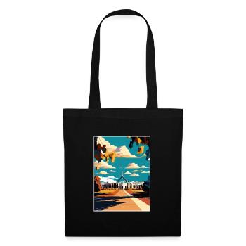 Canberra Australien Vintage Reiseposter Souvenir - Stoffbeutel - Schwarz - Vorne