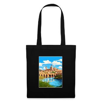 Córdoba Spanien Vintage Reiseposter WPA Souvenir - Stoffbeutel - Schwarz - Vorne