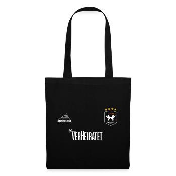 JGA - Trikot - Bald verheiratet - Weiße Schrift - Stoffbeutel - Schwarz - Vorne